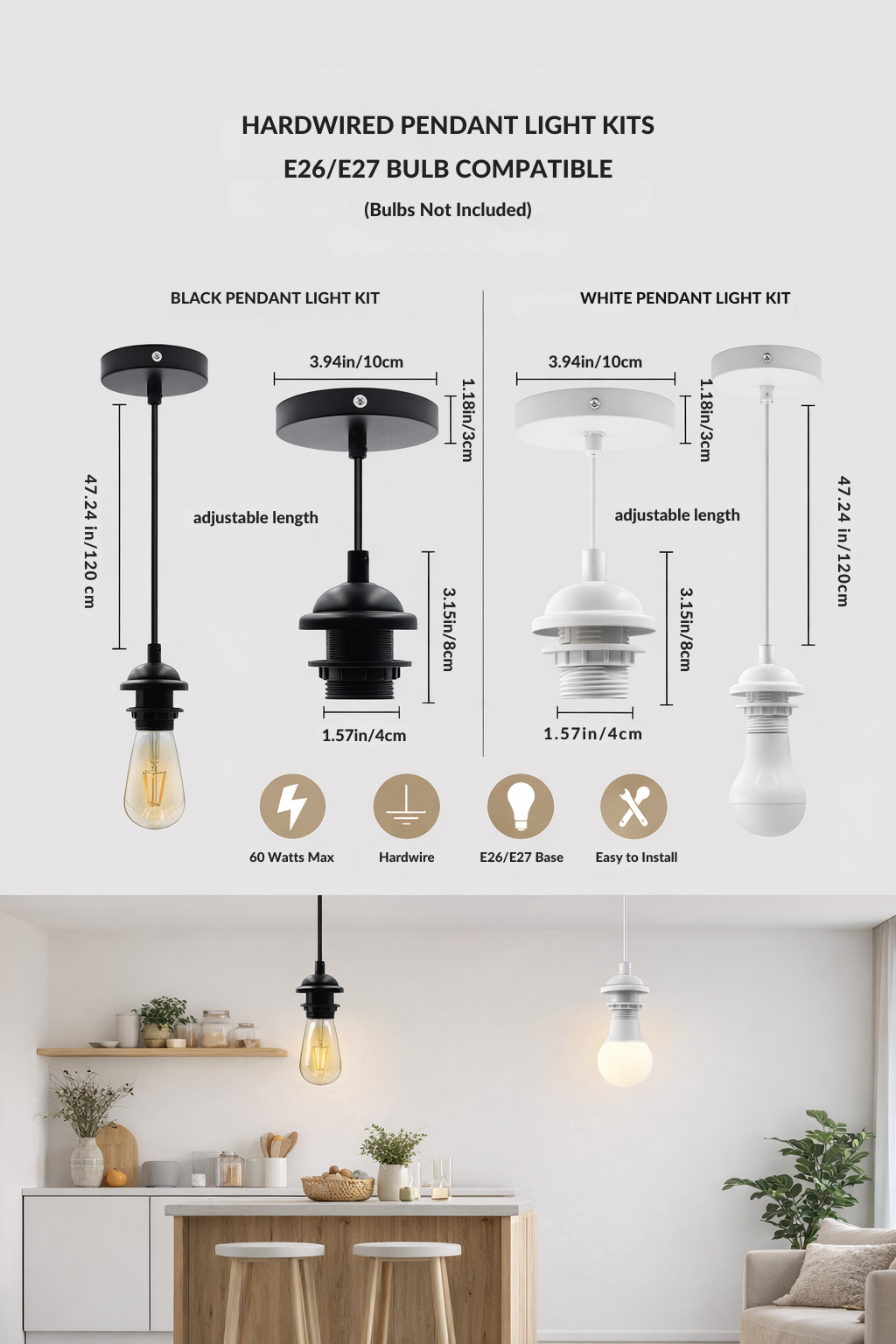 AERO – Hardwired Pendant Light | Modern Minimal Ceiling Lamp | by Lunfardo