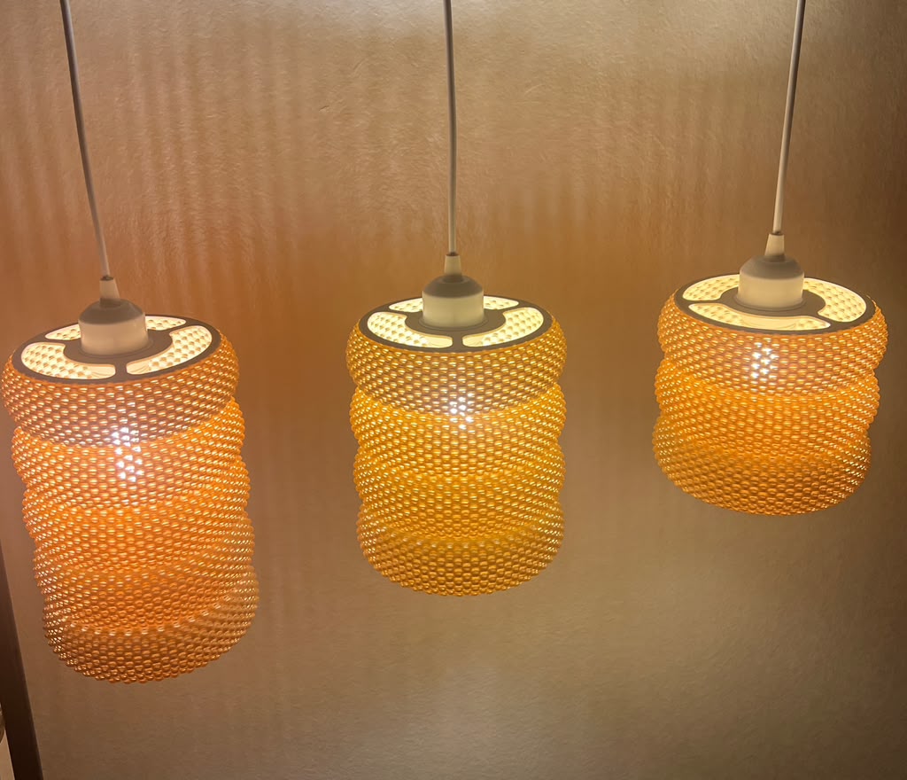 Hanging Lamp — Segmented Mesh Pendant Light | DELFINA by Lunfardo
