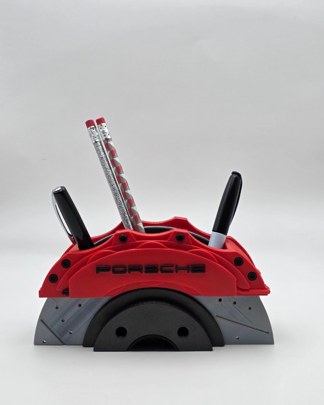 Brake Caliper Pen Holder — 3D-Printed Motorsport Desk Organizer — Handmade in Florida