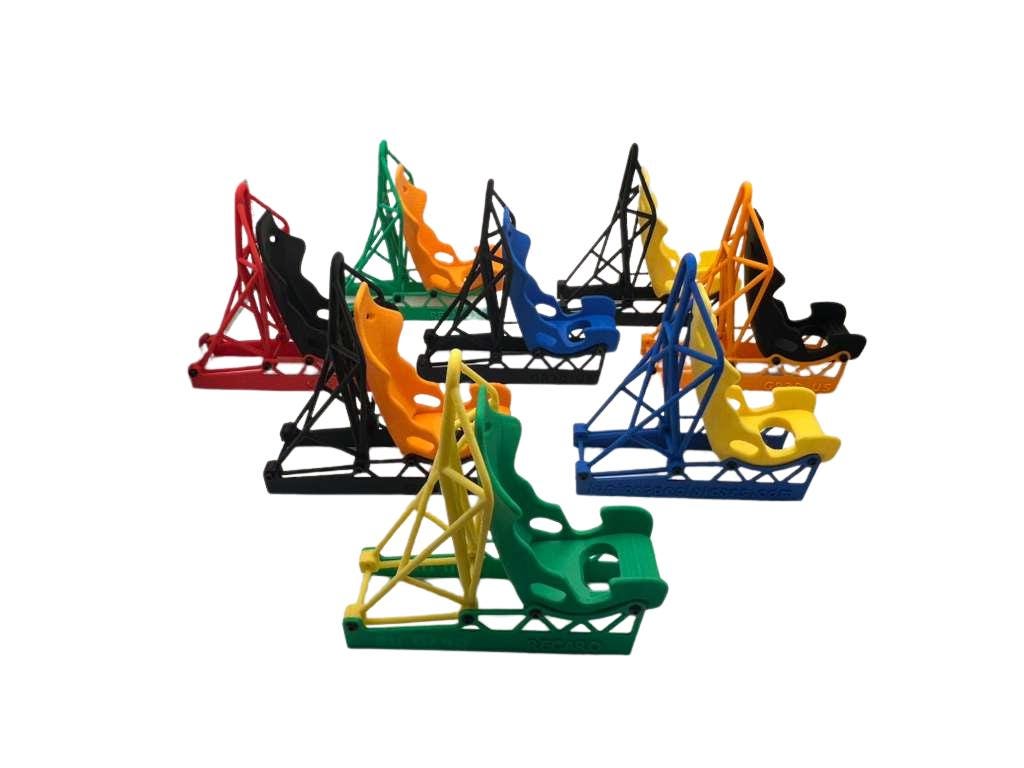 Racing Seat Phone Stand & Business Card Holder | 3D Printed Desk Organizer for Gearheads