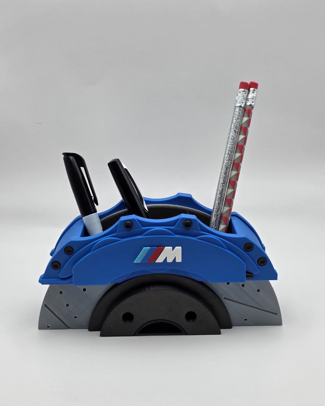 Brake Caliper Pen Holder — 3D-Printed Motorsport Desk Organizer — Handmade in Florida
