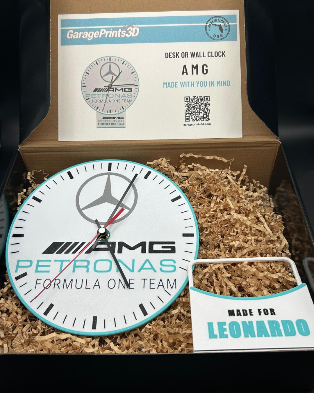 Formula-Style Racing Wall Clock – 3D Printed Motorsport Wall Decor